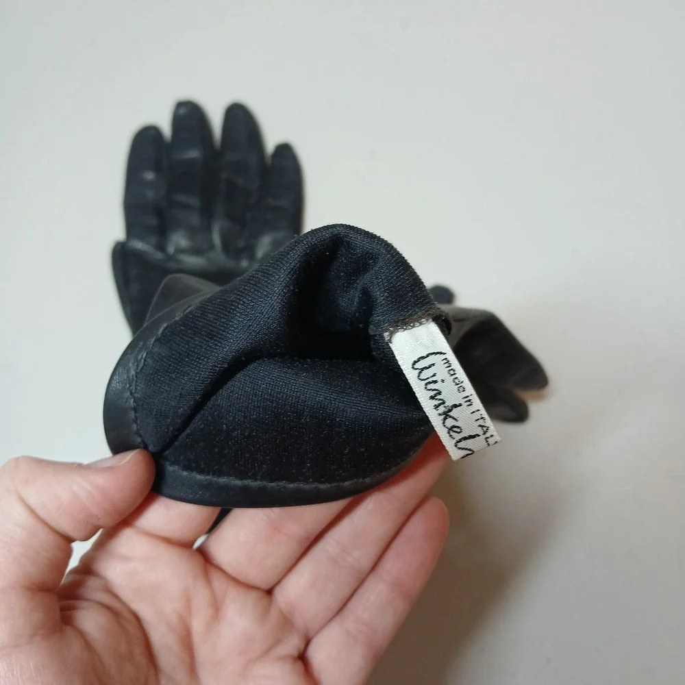 Winkelman's Gloves Womens Black Leather Classic Opera Driving Quiet Luxury